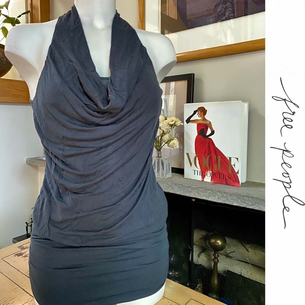 Free People Cowl Neck Halter Top